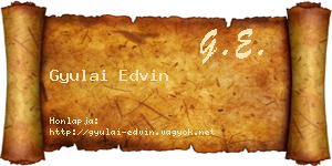 Gyulai Edvin névjegykártya